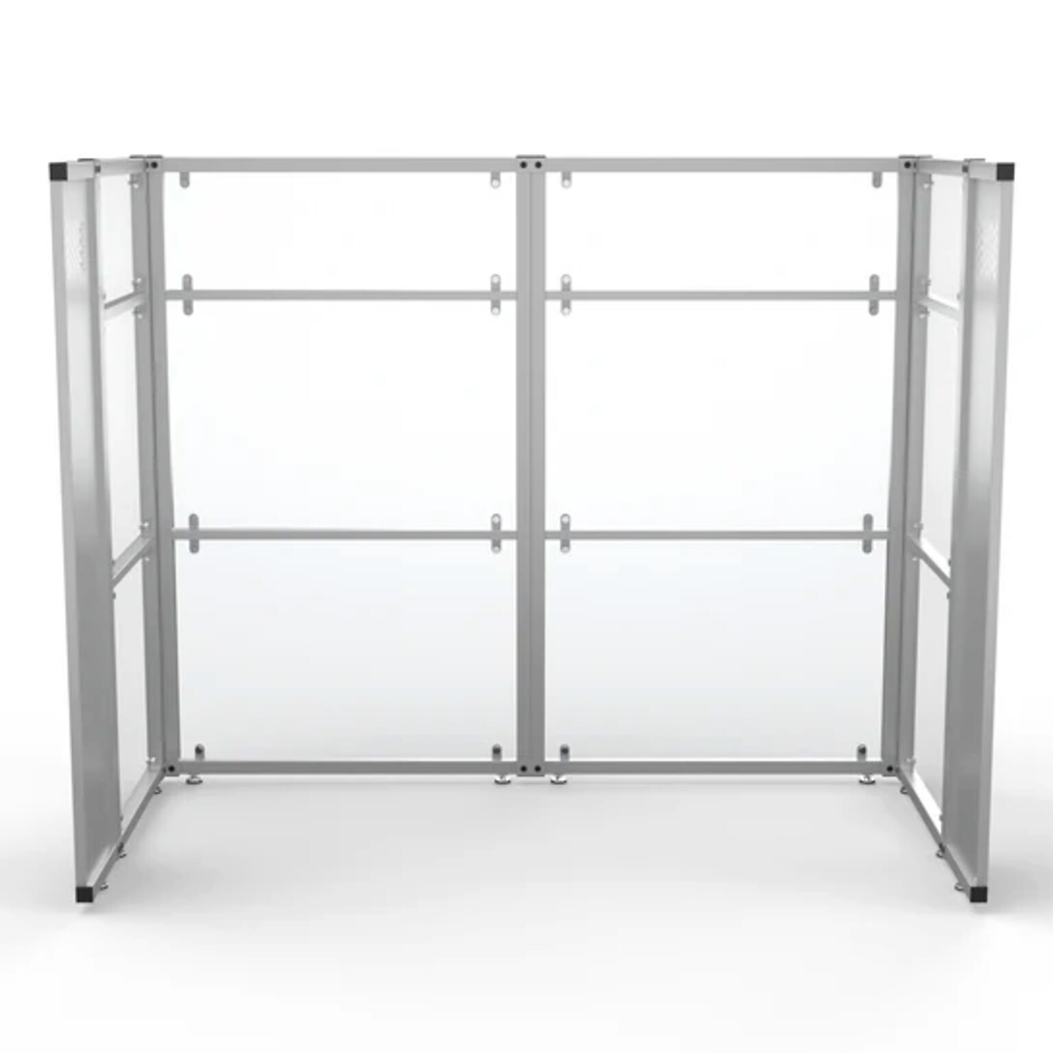 VersaDesk WorkNest 66H x 81W U-Shaped Cubicle Panel Workstation, Silver (WNCC-7248-S)