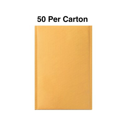 Staples 15 x 19 Self-Sealing Bubble Mailer, #7, Kraft, 50/Carton (ST56596)