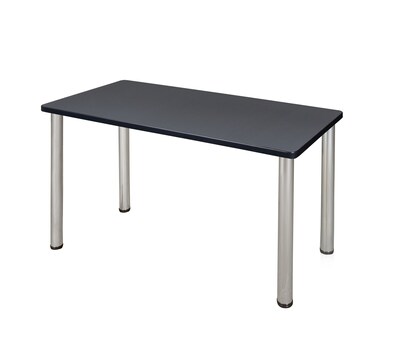 Regency Kee 42 x 24 Training Table- Grey/ Chrome