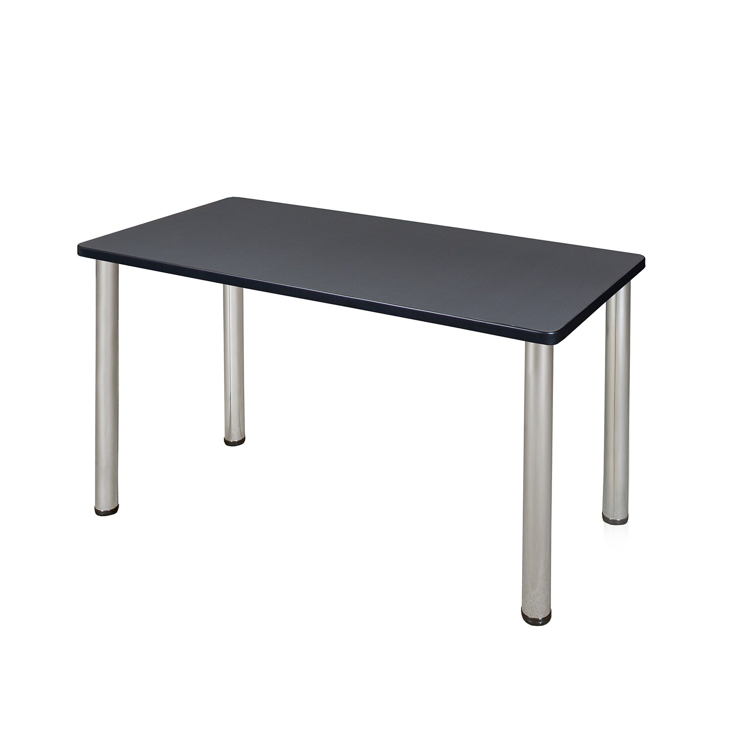 Regency Kee 42 x 24 Training Table, Grey/ Chrome (MT4224GYBPCM)