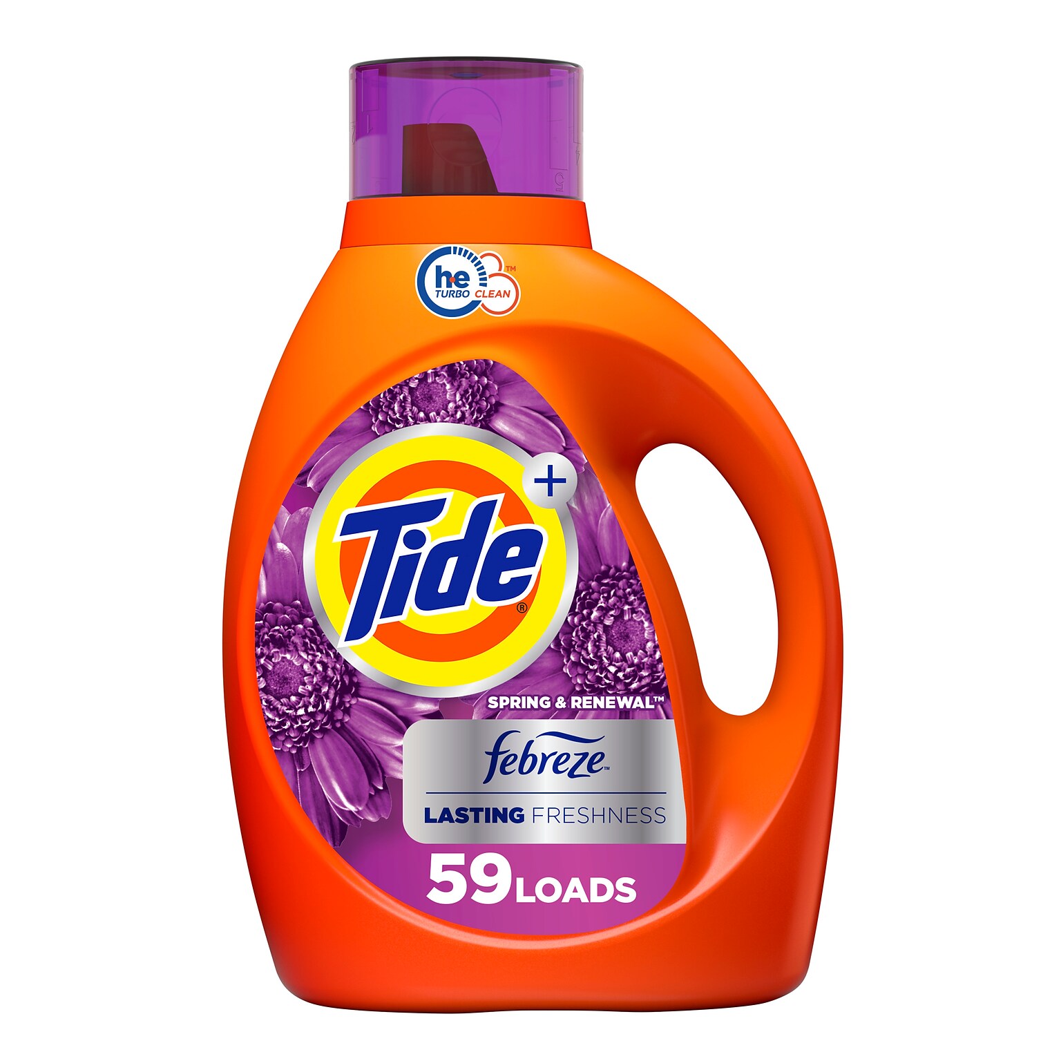 Tide Plus Febreze HE Liquid Laundry Detergent, Spring & Renewal Scent, 59 Loads, 84 oz. (22379)