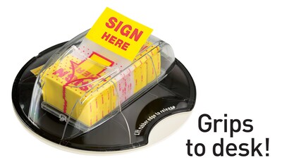 Post-it 'Sign Here' Message Flags, 1" Wide, Yellow, 200 Flags/Pack (680-HVSH)