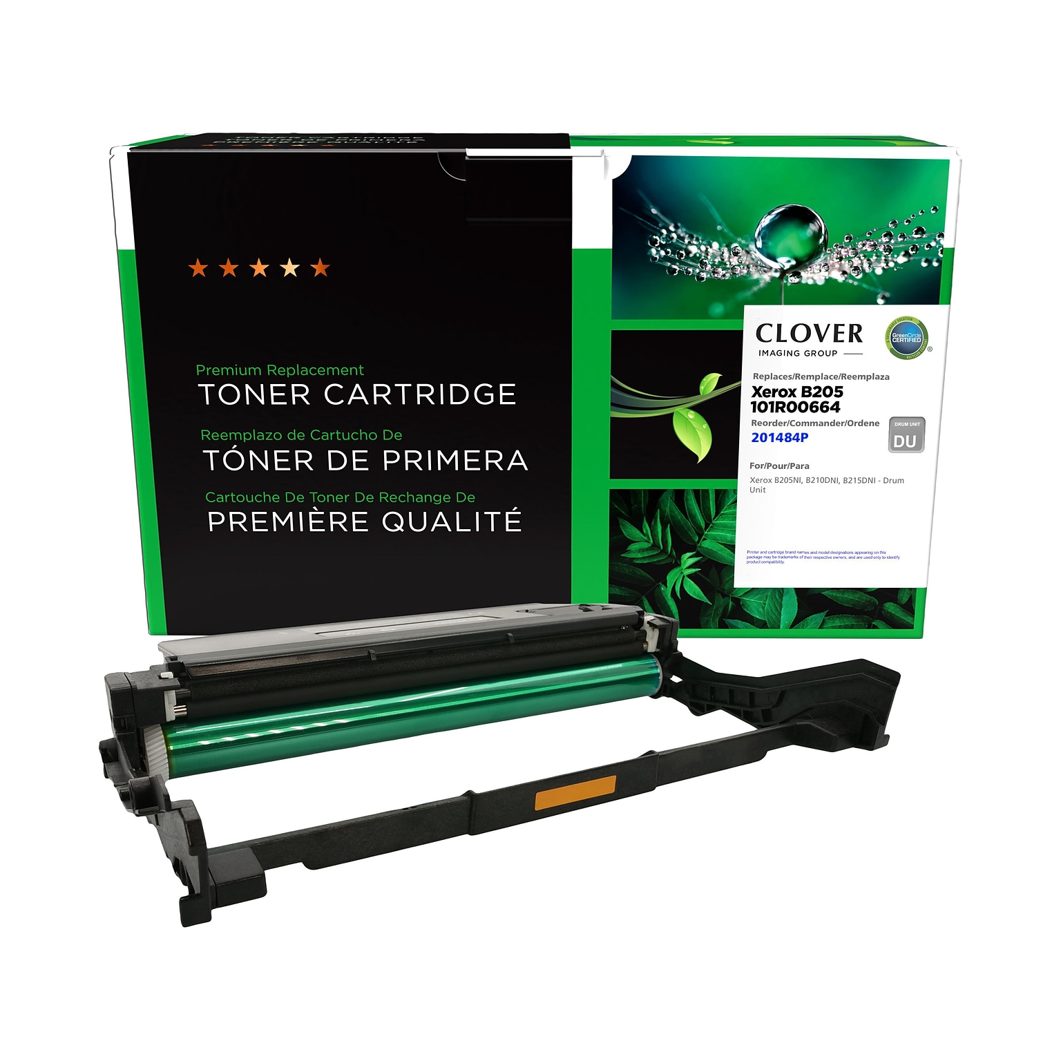 Clover Imaging Group Remanufactured Black Standard Yield Drum Unit Replacement for Xerox B205/101R00664