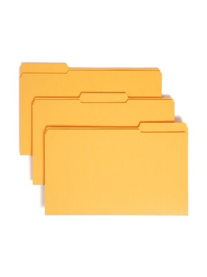 Smead® File Folder, Reinforced 1/3-Cut Tab, Legal Size, Goldenrod, 100 per Box (17134)