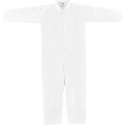 Global Industrial Disposable Microporous Coverall, Open Wrists/Ankles, White, X-Large, 25/Case (708188XL)