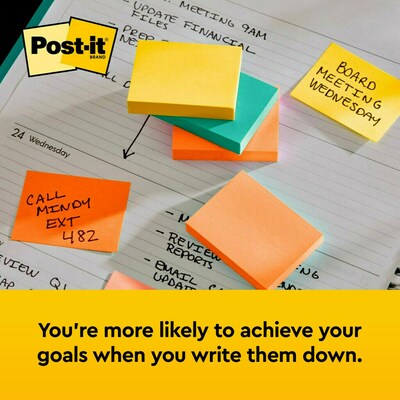 Post-it Notes, 1 3/8"x 1 7/8", Poptimistic Collection, 100 Sheets/Pad, 12 Pads/Pack (653AN)