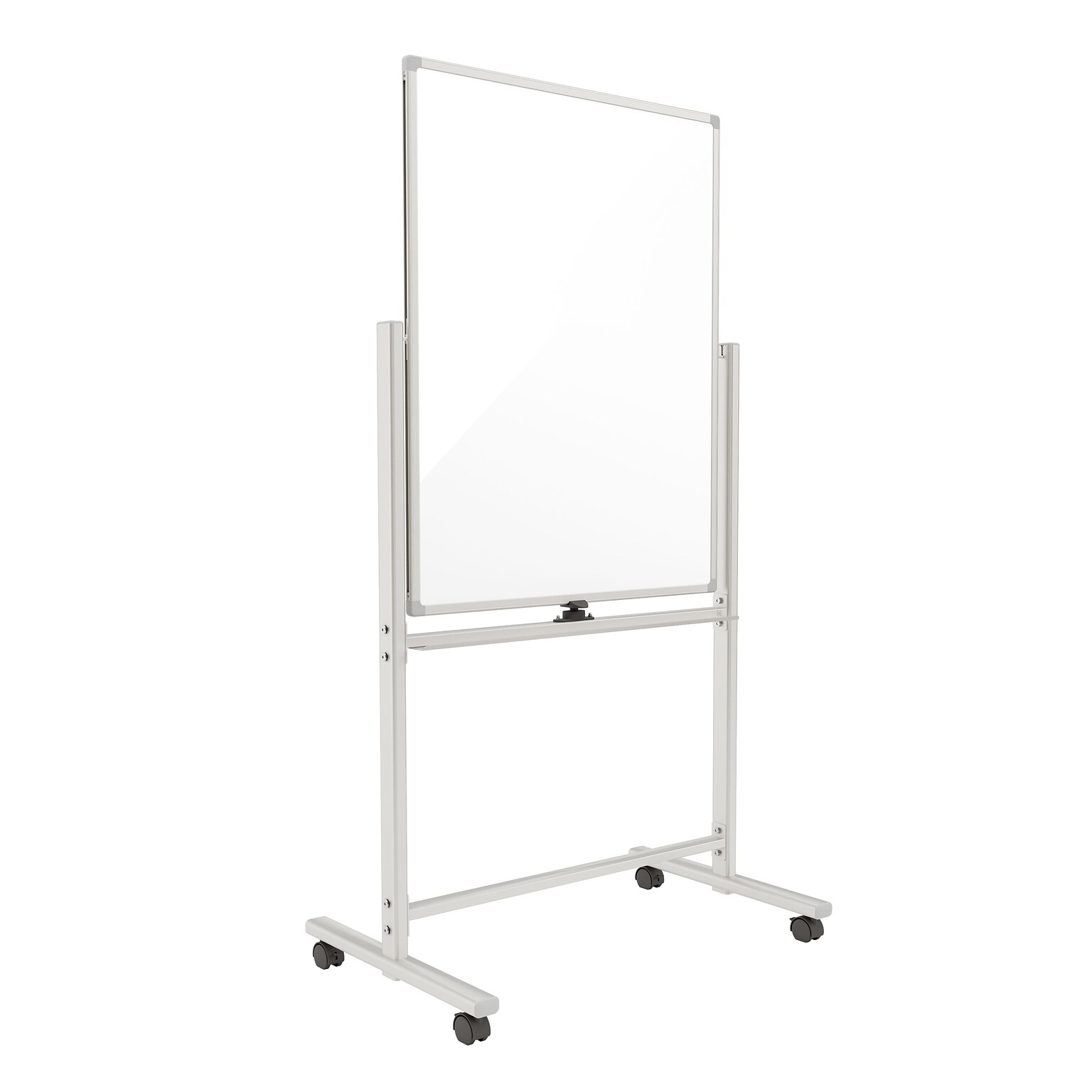 TRU RED™ Magnetic Painted Steel Mobile Dry Erase Board, Aluminum Frame, 30H x 40W (TR62827)