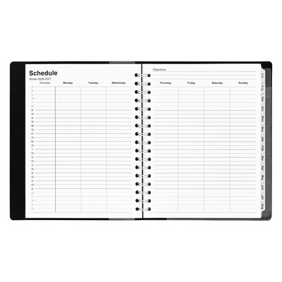 2026–2027 Staples 7" x 9" Academic Weekly and Monthly Appointment Book, Black (ST25497-27)