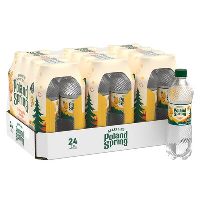Poland Spring Pineapple Mango Sparkling Purified Water, 16.9 oz., 24/Carton (19991128)