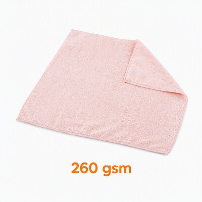 Coastwide Professional Microfiber Cloths, 16" x 16", Pink, 12/Pack
