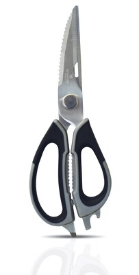 Better Kitchen Products Stainless Steel Multipurpose Kitchen Shears with Detachable Blades, 9, Blac