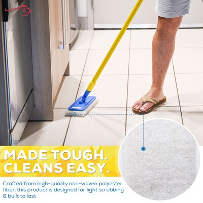 BISON LIFE Light Duty Scouring Pad, White, 20 Pads/Pack (BPKH-SSCP-W-20)