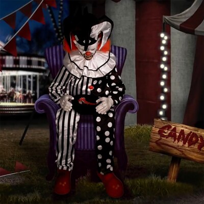 Haunted Hill Farm Hartley the Sitting Scare Clown by Tekky (HHSTCLOWN-FLSA)