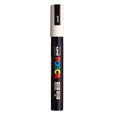 POSCA PC-5M Water Based Paint Marker, Medium Bullet Tip, Ivory, 3/Pack (UBCPC5MIVORY-3)