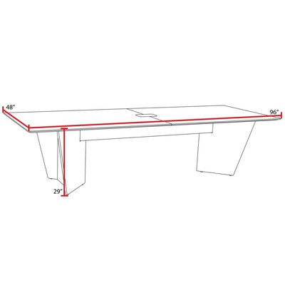 Regency Array 96"W x 48"D Conference Table With Grommet, Cherry/Black (ACT9648CHBK)
