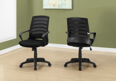 Monarch Specialties Inc. Ergonomic Mesh Computer and Desk Chair, Black (I 7224)