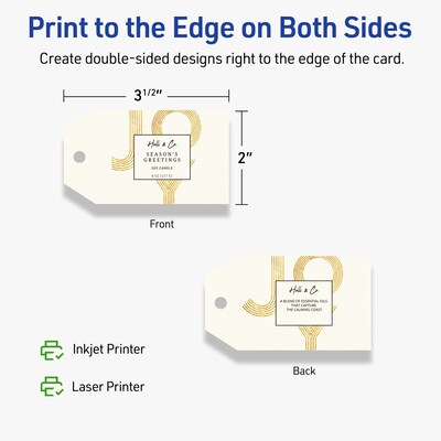 Avery 2" x 3-1/2"  Blank Price & Merchandise Tags, Ivory, 200/Carton (95321-MIT25)