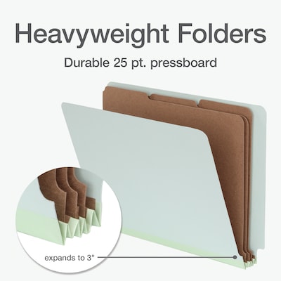 Pendaflex Classification Folder, 3-Dividers, Letter Size, Light green, 10/Box (1007139)