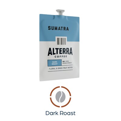 Alterra Sumatra Coffee Flavia Pods, Dark Roast, 100/Carton (MDRA194)