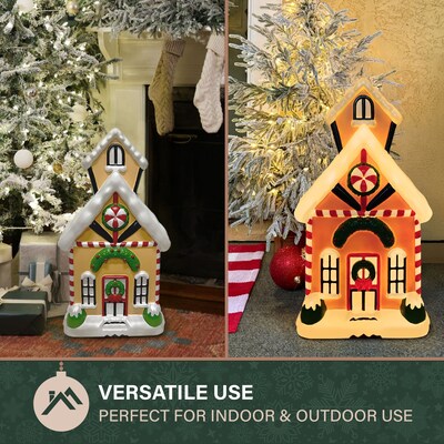 Fraser Hill Farm 32” Gingerbread House Christmas Blow Mold (FFBM-1GNB-MLT)