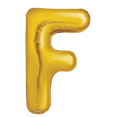 Party City (Air-Filled) 16 F Foil Balloon, Gold, 2/Pack (AM60050219-19)