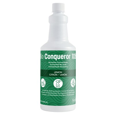 Fresh Products Bio Conqueror 105 Liquid Multi-Purpose Cleaner & Deodorizer, Lemon Scent, 32 oz. (105Q-F-000I012M-22)