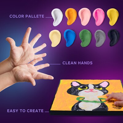 OKTO Clay-by-Number Cat Air-Dry Clay Art Kit, 17/Set (OKT20036)