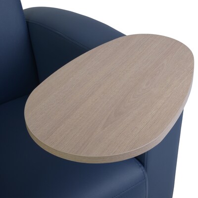 Regency Supernova Tablet Arm Loveseat w/ Storage, Navy Blue/Noble Oak (7702NOBE)