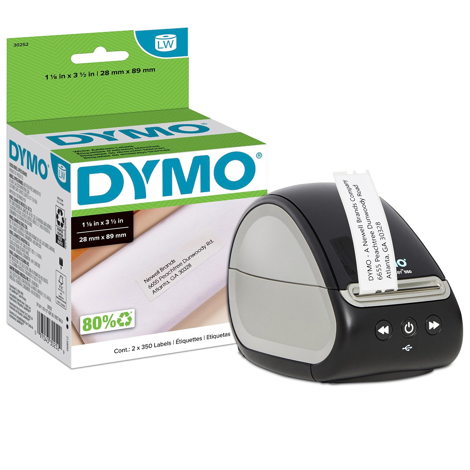 FREE DYMO LabelWriter Address Labels ($30.99 value) with purchase of Dymo LabelWriter 550 Desktop Label Printer (2112552)