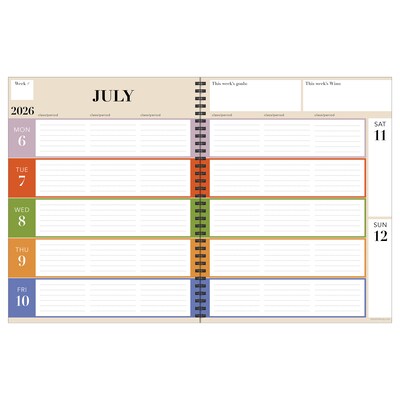 2026-2027 TF Publishing Kraft & Lead 9" x 11" Teacher & Home School Planner (AY27-9600)