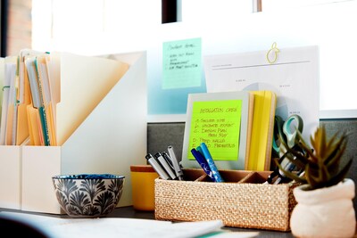 Post-it Recycled Super Sticky Notes, 4" x 4", Oasis Collection, Lined, 90 Sheets/Pad, 6 Pads/Pack (675-6SST)