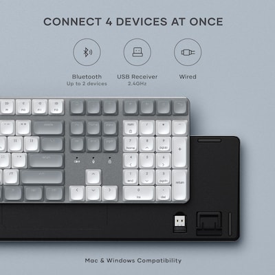 Satechi SM3 Slim Wireless  Mechanical Backlit Keyboard, USB-C, Light (ST-KSM3LT-EN)