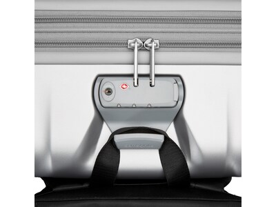 Samsonite Opto 3 19.29" Hardside Carry-On Suitcase, 4-Wheeled Spinner, TSA Checkpoint Friendly, Silver (147074-7722)