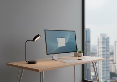 Adesso Amari LED Desk Lamp, 12H, Black (2617-01)