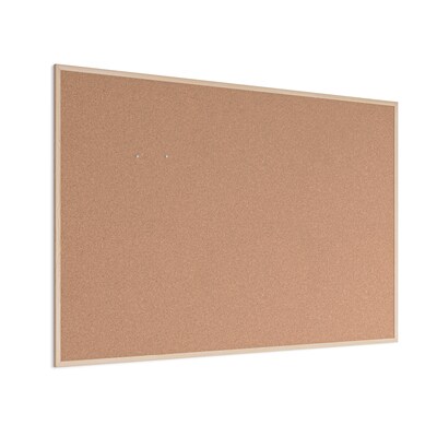 U Brands Cork Bulletin Board, Wood Style Frame, 6 x 4 (2872U00-01)