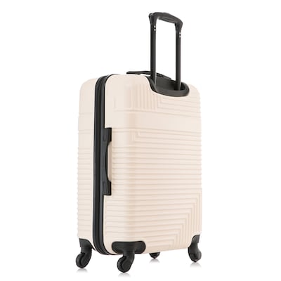 InUSA Resilience 25.59" Hardside Suitcase, 4-Wheeled Spinner, TSA Checkpoint Friendly, Sand (IURES00M-SAN)