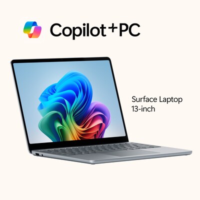 Microsoft Surface 13" Touchscreen Laptop, Copilot+ PC, Snapdragon X Plus, 16GB RAM, 512GB UFS, Windows 11, Ocean (EP2-33676)