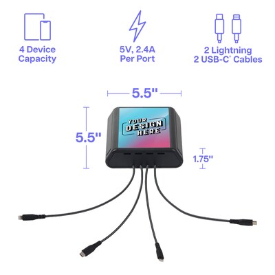 KwikBoost Mini Tabletop Charging Hub, Custom (KB94015)
