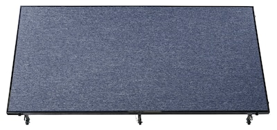 NPS 24" - 32" Height Adjustable Transfix Stage Platform, 4' x 8', Blue Carpet (TFXS48962432C04)