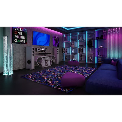 Joy Carpets Dynamo Nylon 12' x 7'6" Machine Tufted Rug, Fluorescent (455S)