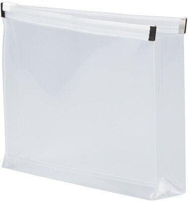 JAM Paper Premium Expanding Wallet with Zipper Closure, Other, Clear, 3/Pack (920Z1clx3)