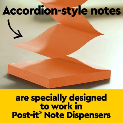 Post-it Super Sticky Pop-up Notes, 3" x 3", Energy Boost Collection, 90 Sheet/Pad, 10 Pads/Pack (R33010SSAU)