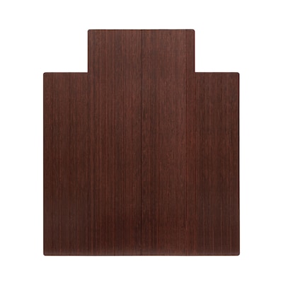Anji Mountain Standard Bamboo Carpet & Hard Floor Chair Mat with Lip, 44 x 52, Dark Cherry (AMB24006)