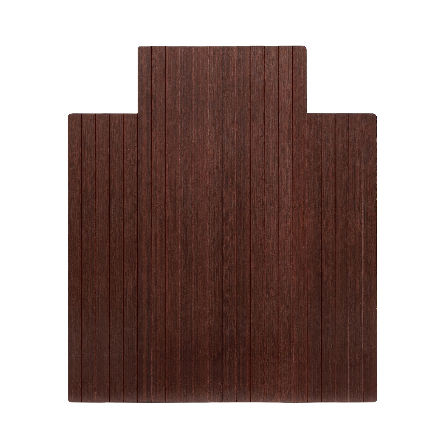 Anji Mountain Standard Bamboo Carpet & Hard Floor Chair Mat with Lip, 44 x 52, Dark Cherry (AMB24006)