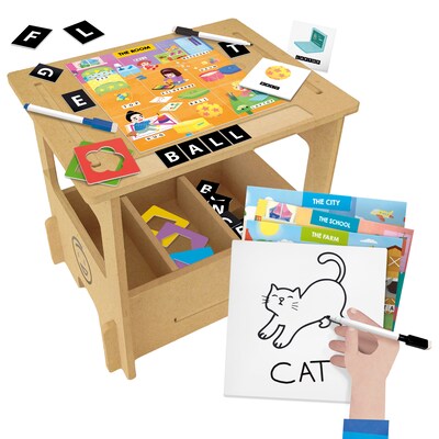 Headu Wooden Desk Writing School, Assorted Colors (HDUEN60575)