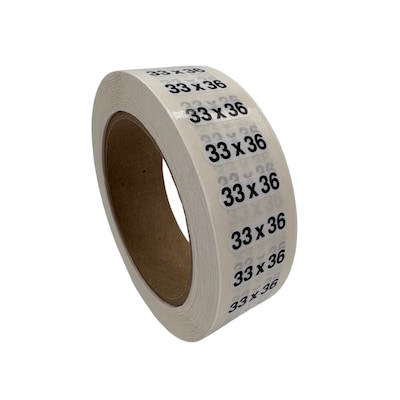 Nahanco 33 x 36 Plastic Size Marker, Clear/Black/White, 250/Roll (DSM-278)
