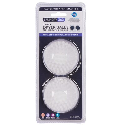 Woolite Dryer Balls, Assorted Colors, 2 Balls/Pack (W-82425)