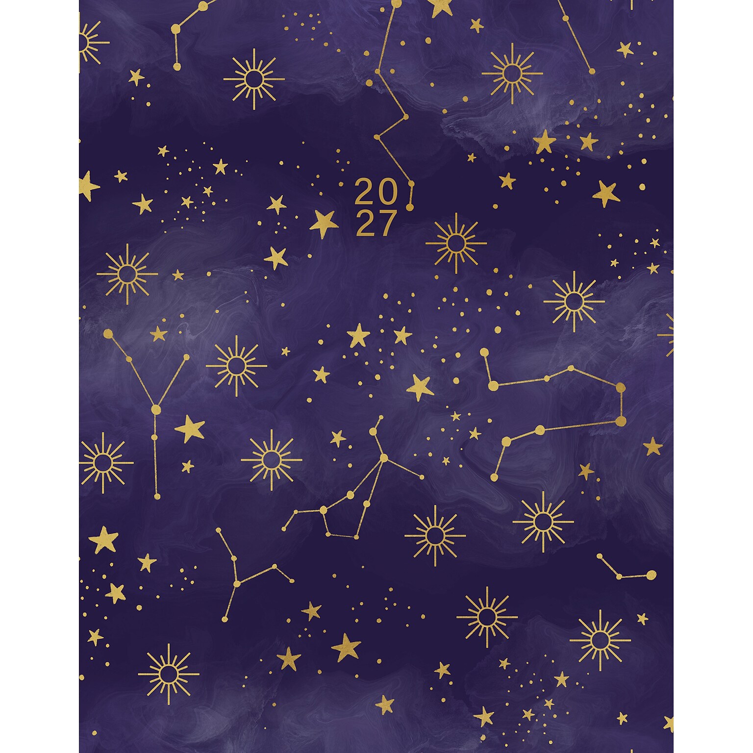 2027 Willow Creek Starry Night 7.5 x 9.5 Monthly Desk Calendar, Assorted Colors (66409)