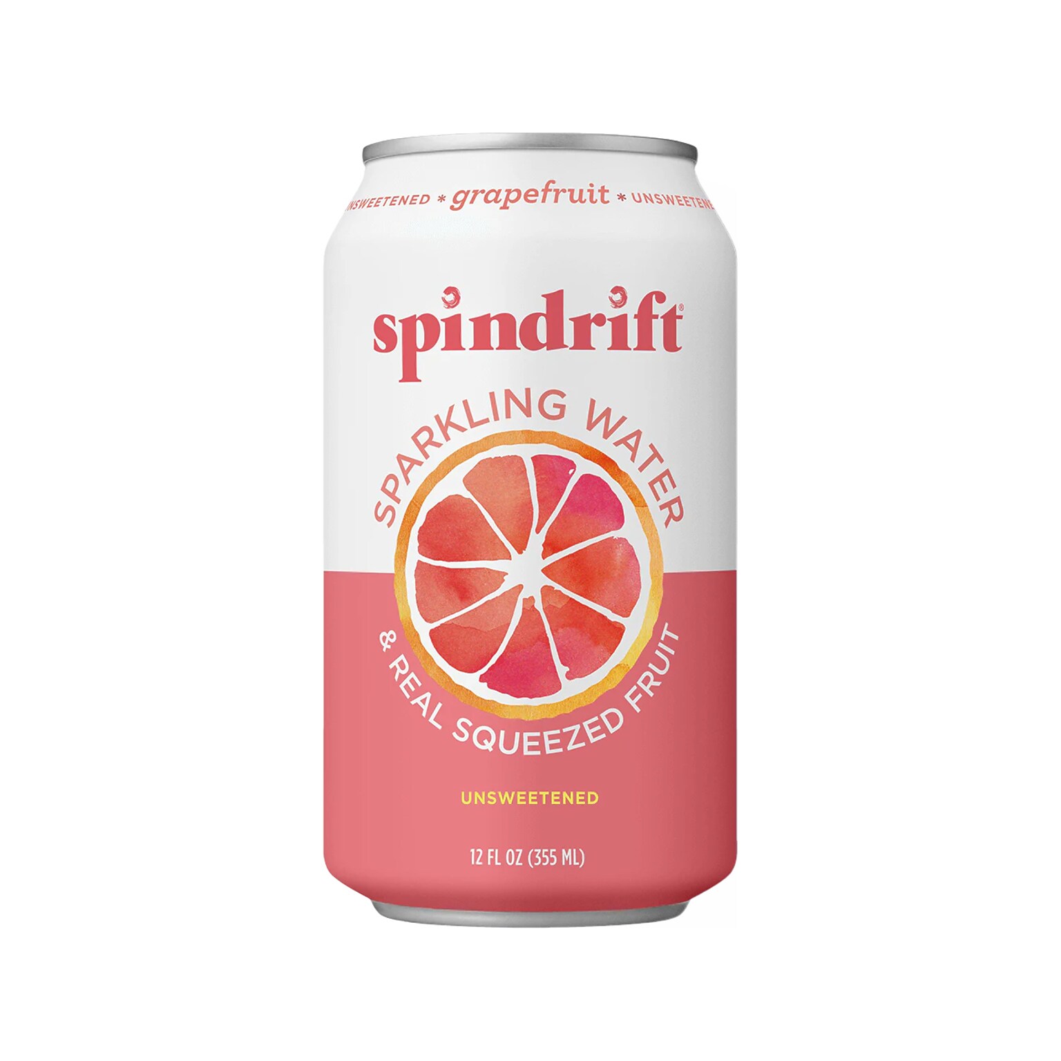 Spindrift Grapefruit Flavored Sparkling  Water, 12 oz., 24 Cans/Carton (0-4108-0003)