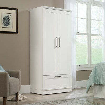 Sauder HomePlus 71H Storage Armoire with 2 Shelves, Soft White (423144)